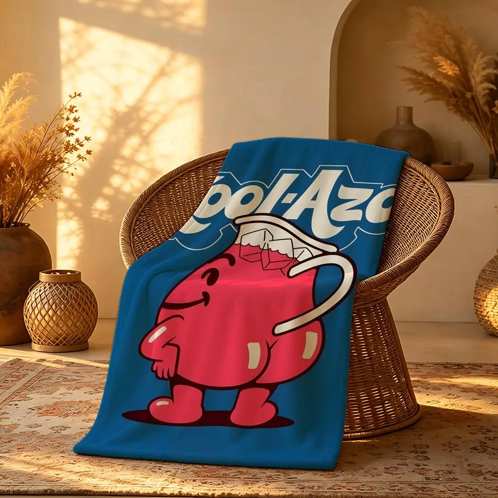 Beverage Brand Kool-Aid Throw Short Plush Throw Blanket Soft Skin-Friendly Multi-Scene Home Office