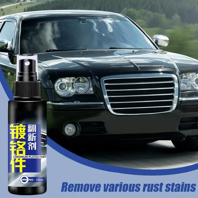 100ML Car Rust Removal Chrome Renovation Care 100ml Deep Cleaning Chrome Rust Remover And Polish For Wheel Rim Paint