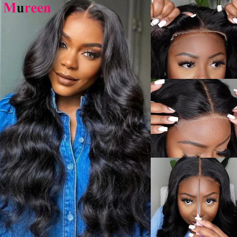 250 Density Glueless Wig Human Hair Ready To Wear Body Wave Pre Plucked Pre Cut Lace Wear And Go Wig 4X4 Lace Closure Wig