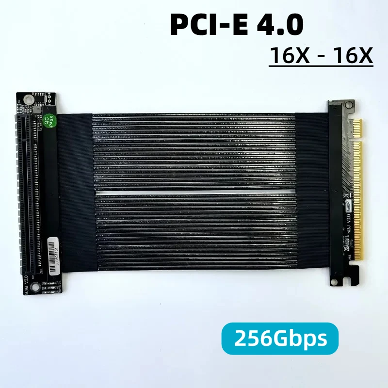 ADT-Link PCI-E Riser Cable Pci Express PC PCI-E 4.0 16X Extender Riser Cable 256Gbps Gen4 Graphics Card Gpu 90 Degree Full Speed