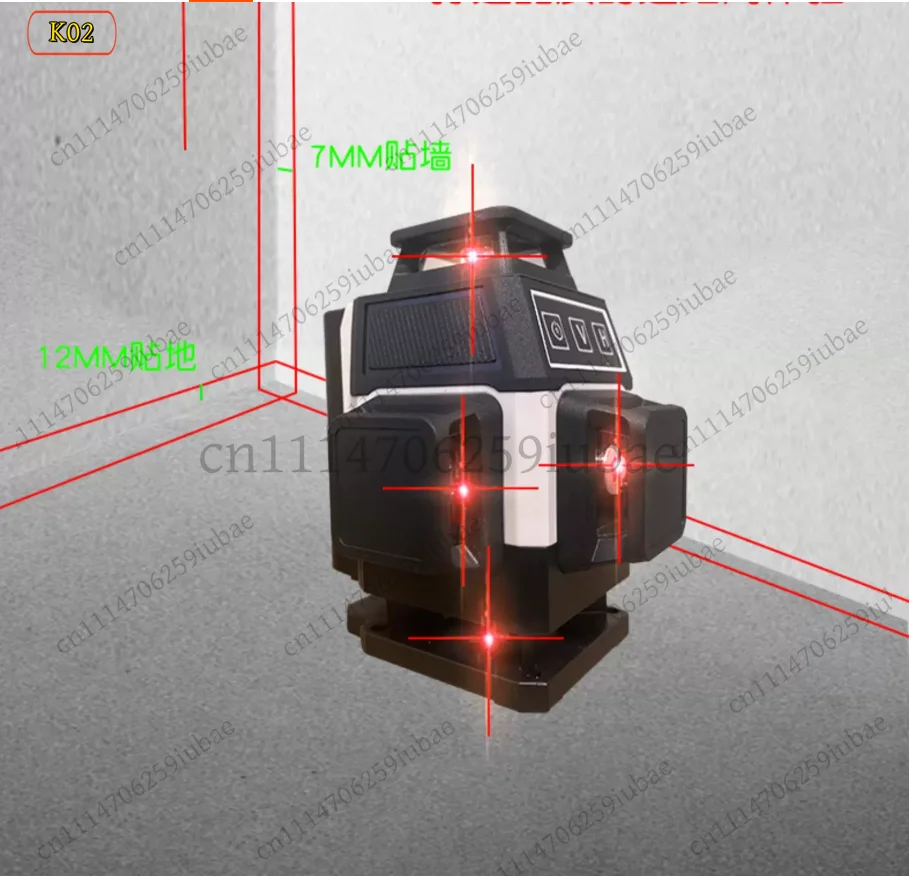 2026 New 8/12 Line High Precision Red Laser Level, Self-Leveling Outdoor Infrared Instrument