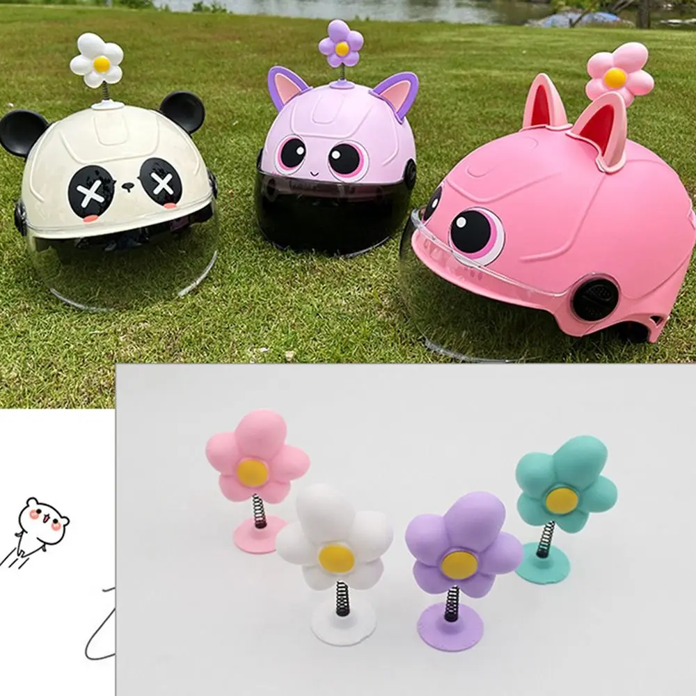 

Motorcycle Bike Helmets Shaking Small Flower Driving Styling Universal Helmet Decoration Sun Flower Helmet Accessories for Women