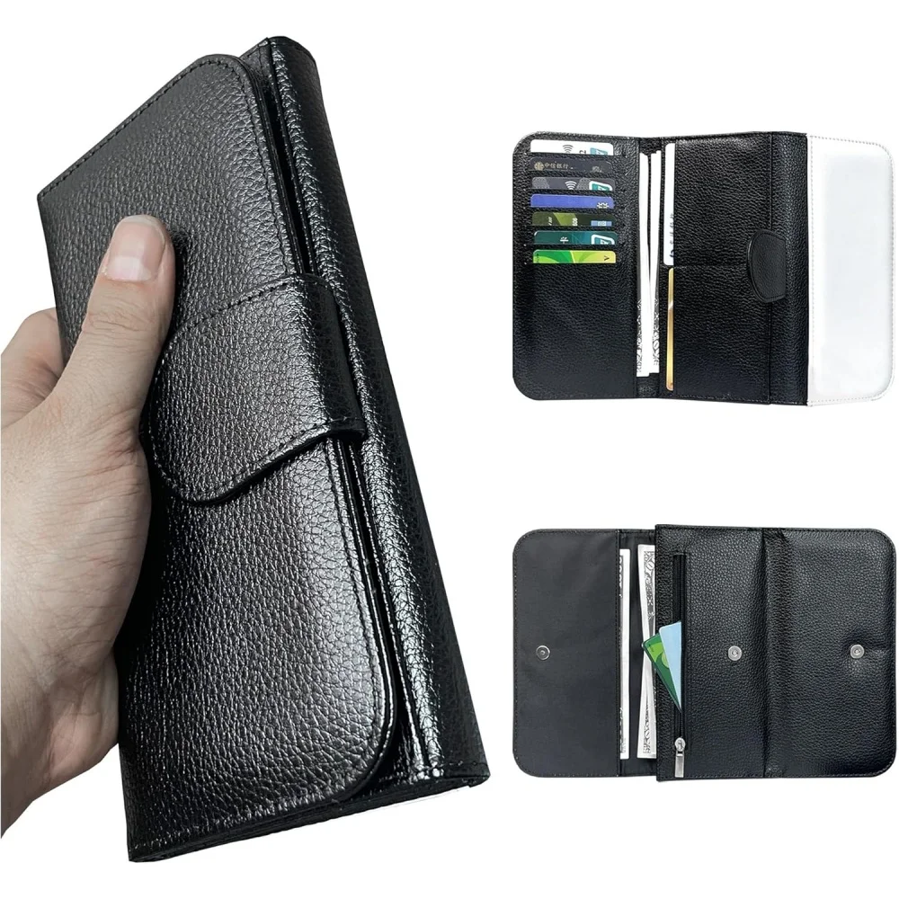 

5 Pack Sublimation Blank Trifold Wallet PU Leather Coin Purse 7 Card Slots 2 Slip Pockets Wallets for DIY Heat Transfer Print