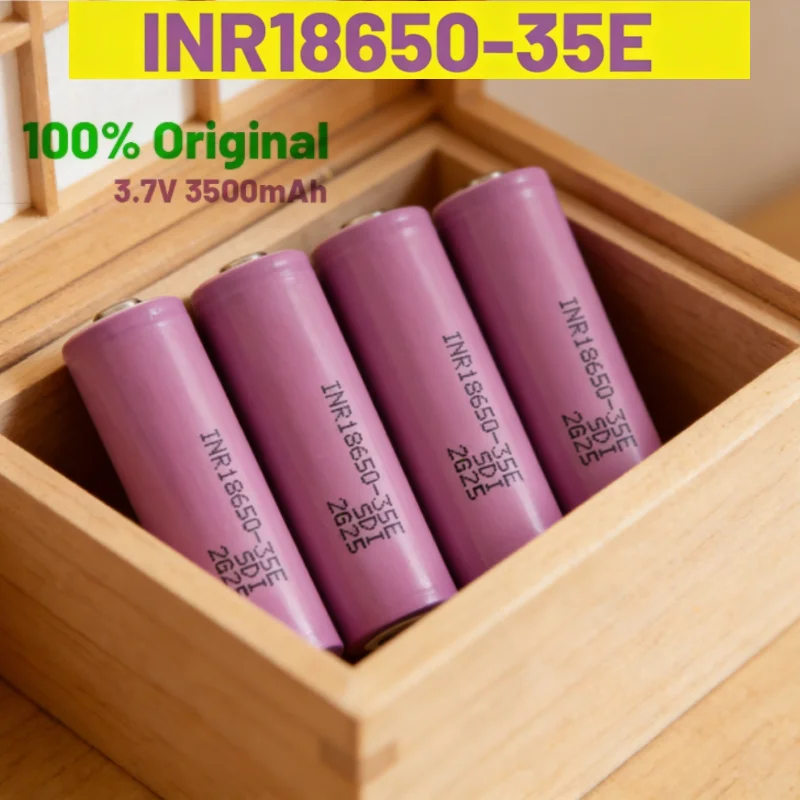 

New Original 18650 Battery 35E 3.7V 3500mAh Discharge 18650 Li-ion Battery 3.7v INR18650-35E Rechargable Battery for Flashlight