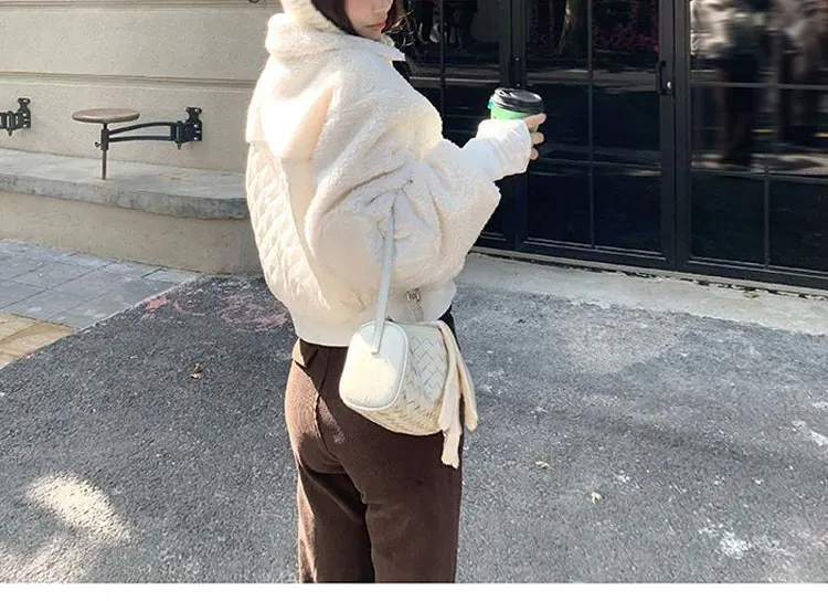 Supplier photo of The Cropped Sherpa Zip Jacket