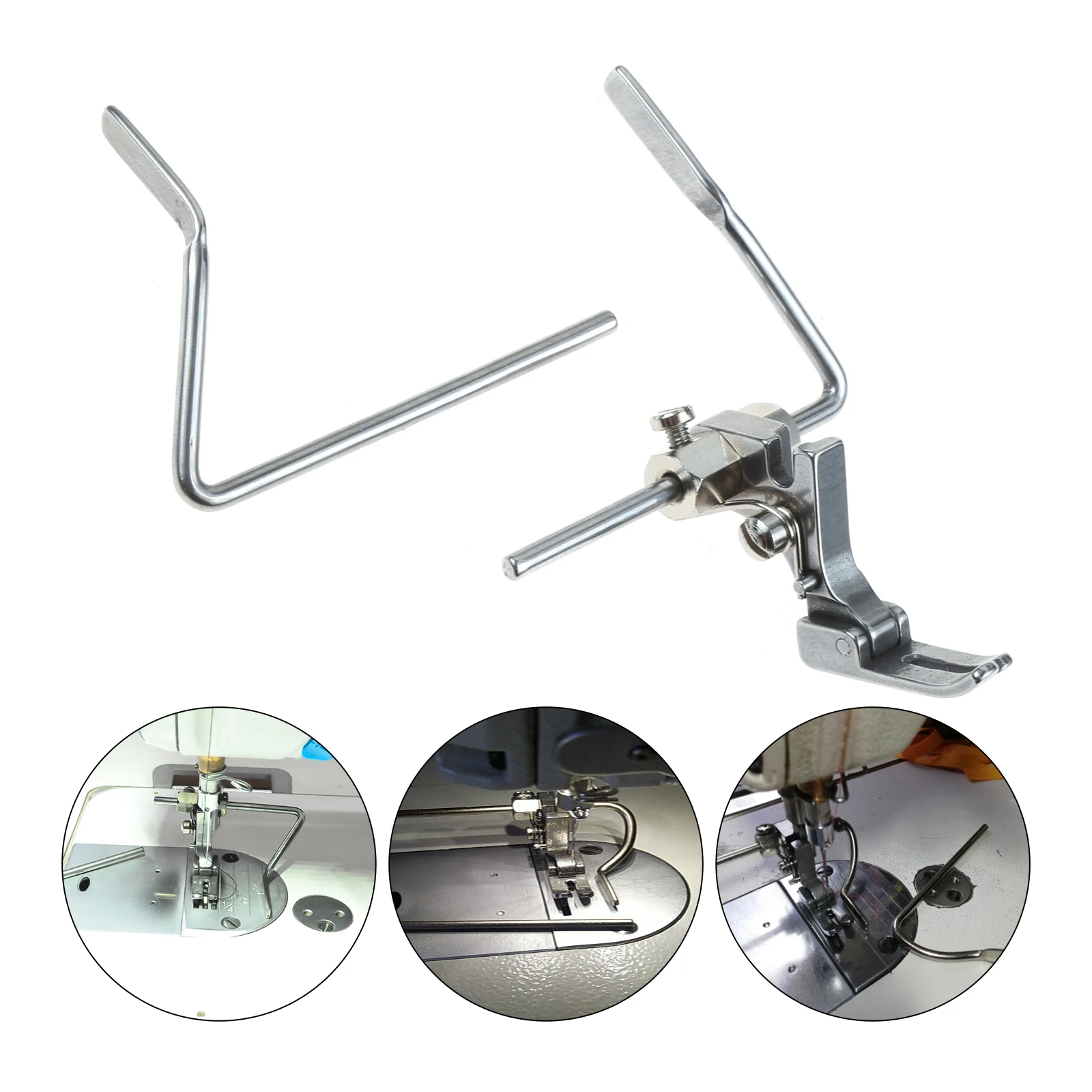 1pc Industrial Sewing Machine P723 Guide Quilter Presser S521 Steel Foot Left & Right Rib Positioning Needle Lockstitch Flat Car