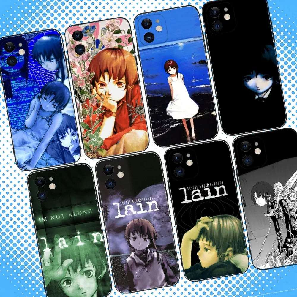 

Serial Experiments Lain Phone Case For iPhone 16,15,14,13,12,11,Pro,Max,Plus,X,XS,XR,SE,8,7,Mini,Soft Silicone Black Case