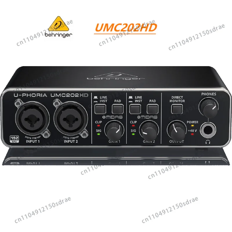 Amplificador de Microfone BEHRINGER UMC22/UM2/UMC202HD, Interface de Áudio USB para Gravação ao Vivo
