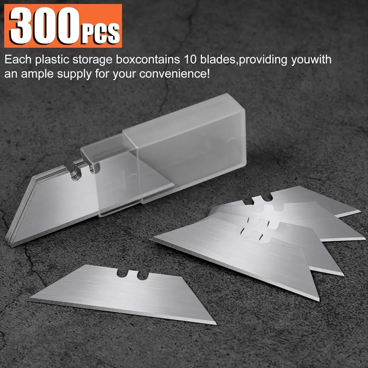 

Лезвия для канцелярского ножа AT16, 100 шт., сменные лезвия SK5 для резака для коробок с коробкой для хранения, универсальные лезвия для канцелярского ножа