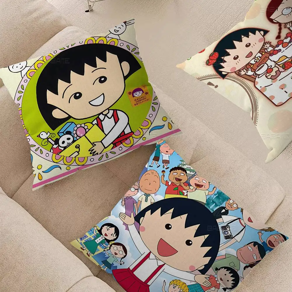 

Chibi Maruko Chan Anime Pillow Cover Sofa Cushion Cover Home Room Decoration Children Gift