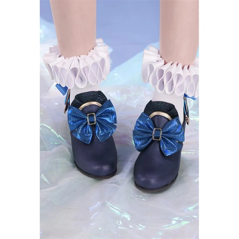 AGCOS-Bottes de cosplay Furina pour fille, chaussures de jeu Genshin Impact, Noël