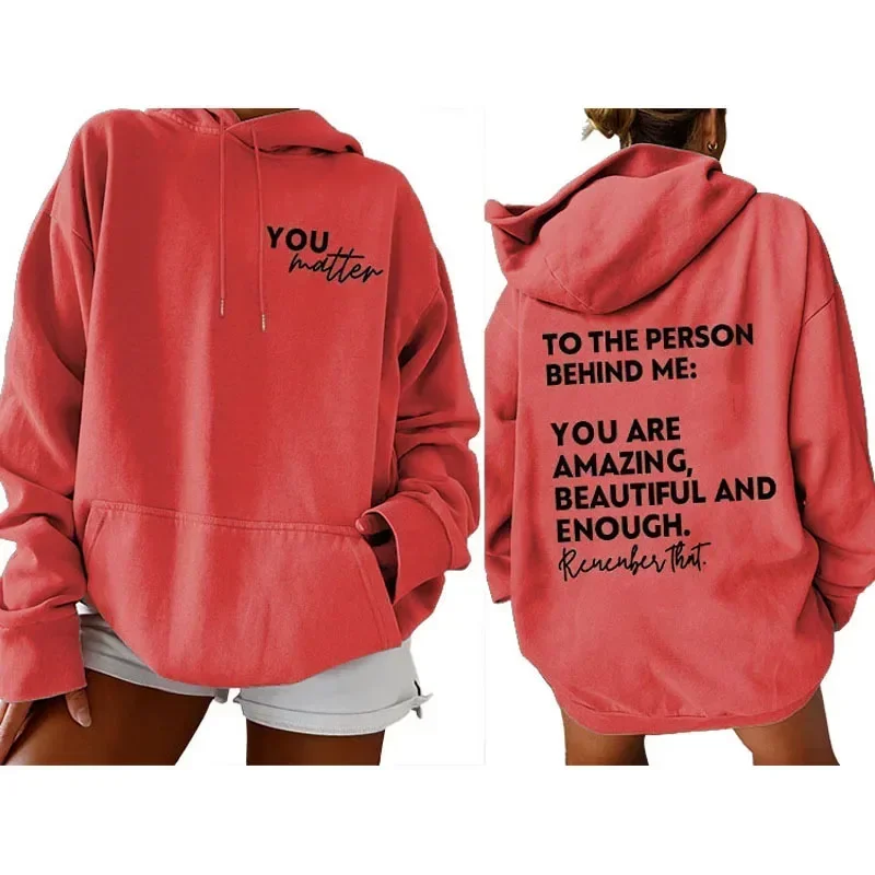 New  TO THE PERSON Hoodie Front Back Print Tracksuit  Harajuku  Sweatshirt  Streetwear  Tracksuit Women Hoodies  Men Clothing