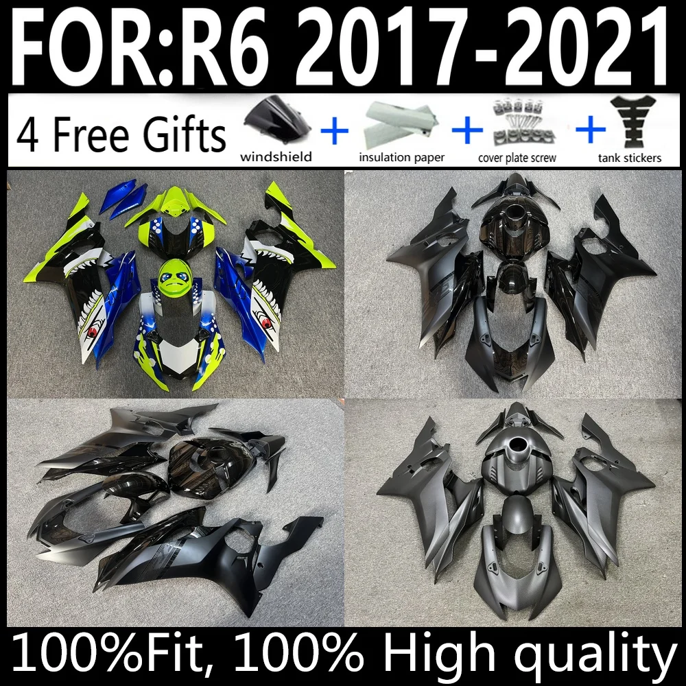 

Motorcycle Body Kit R6 17-21 - Front Nose Side Panels Rear Tail Tank Cover Full Set