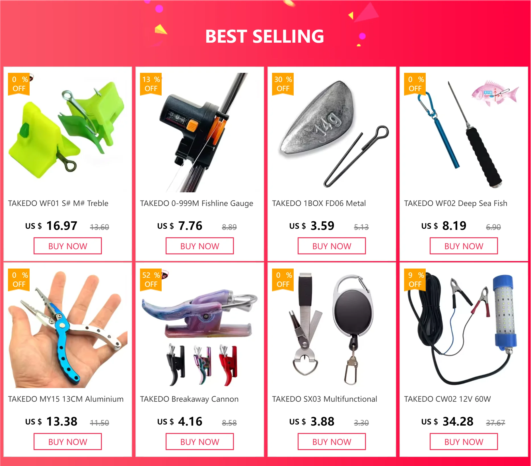 TAKEDO 1BOX FD06 Metall Angeln Sinker 3,5G-14G Blei Einsatz Anhänger Angeln Gewicht Sinker Angeln Zubehör alle Für Angeln – Detail 1