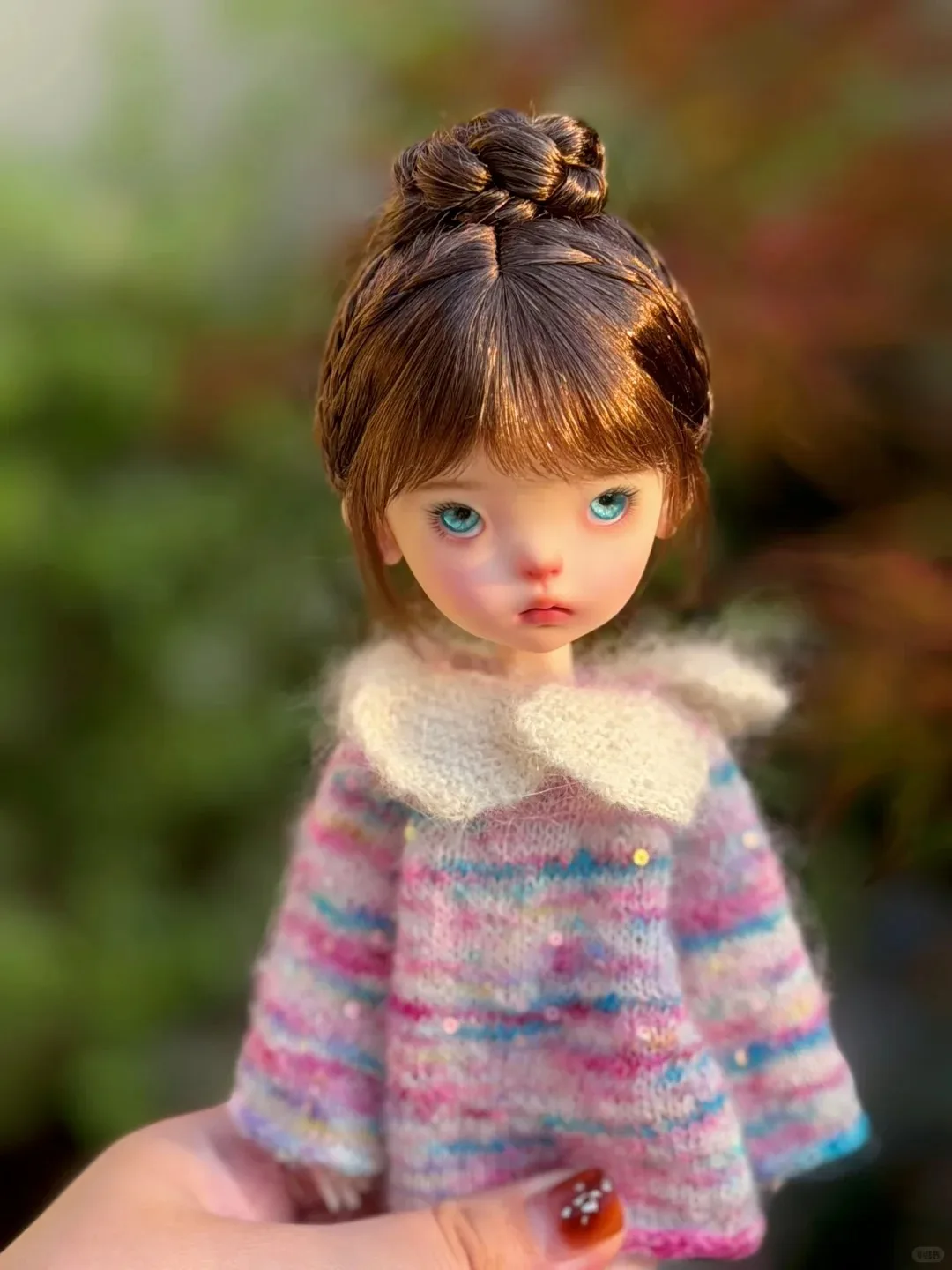 New sd doll Girl 25cm height BJD Q-baby 1/6 nuonuo resin model action Spot makeup High quality toy free shipping