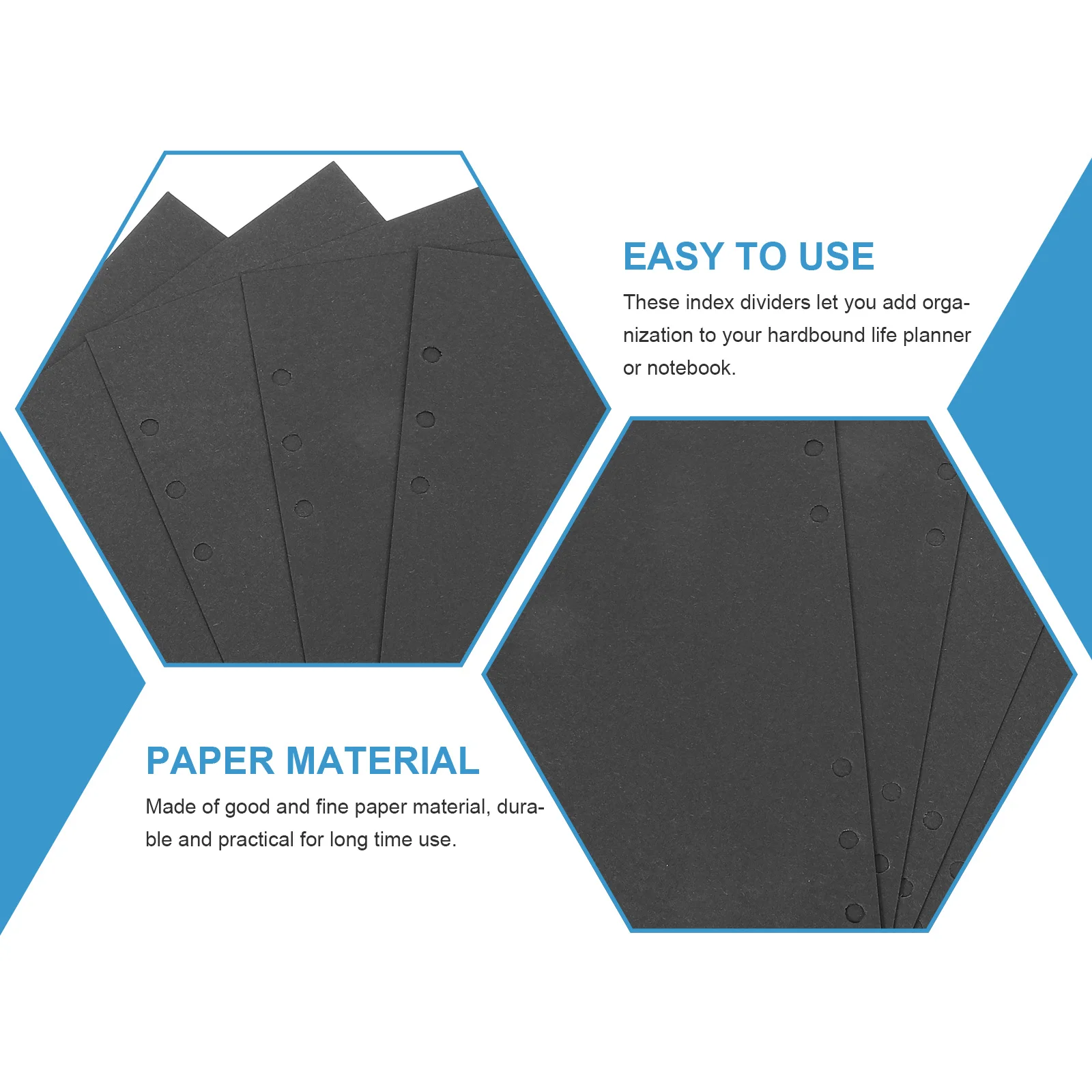 

15 шт., индексные вкладки для бумажных переплетов, разделители для офисного использования A5, классификационные разделители, листы, бытовой органайзер для тетрадей