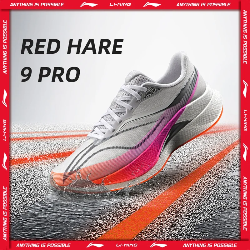 Мужские беговые кроссовки Li-Ning RED HARE 9 PRO с водоотталкивающим покрытием DWR, легкие, с высокой амортизацией, для тренировок, модель ARPW021
