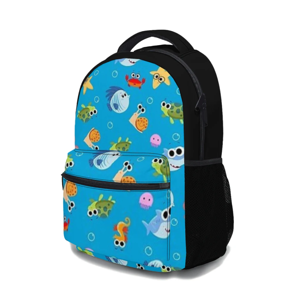 New Fashionable  Finny The Shark Pattern 01 Backpack Bag Large Capacity Trendy Book Bag Multi-pockets Adjustable 17inch