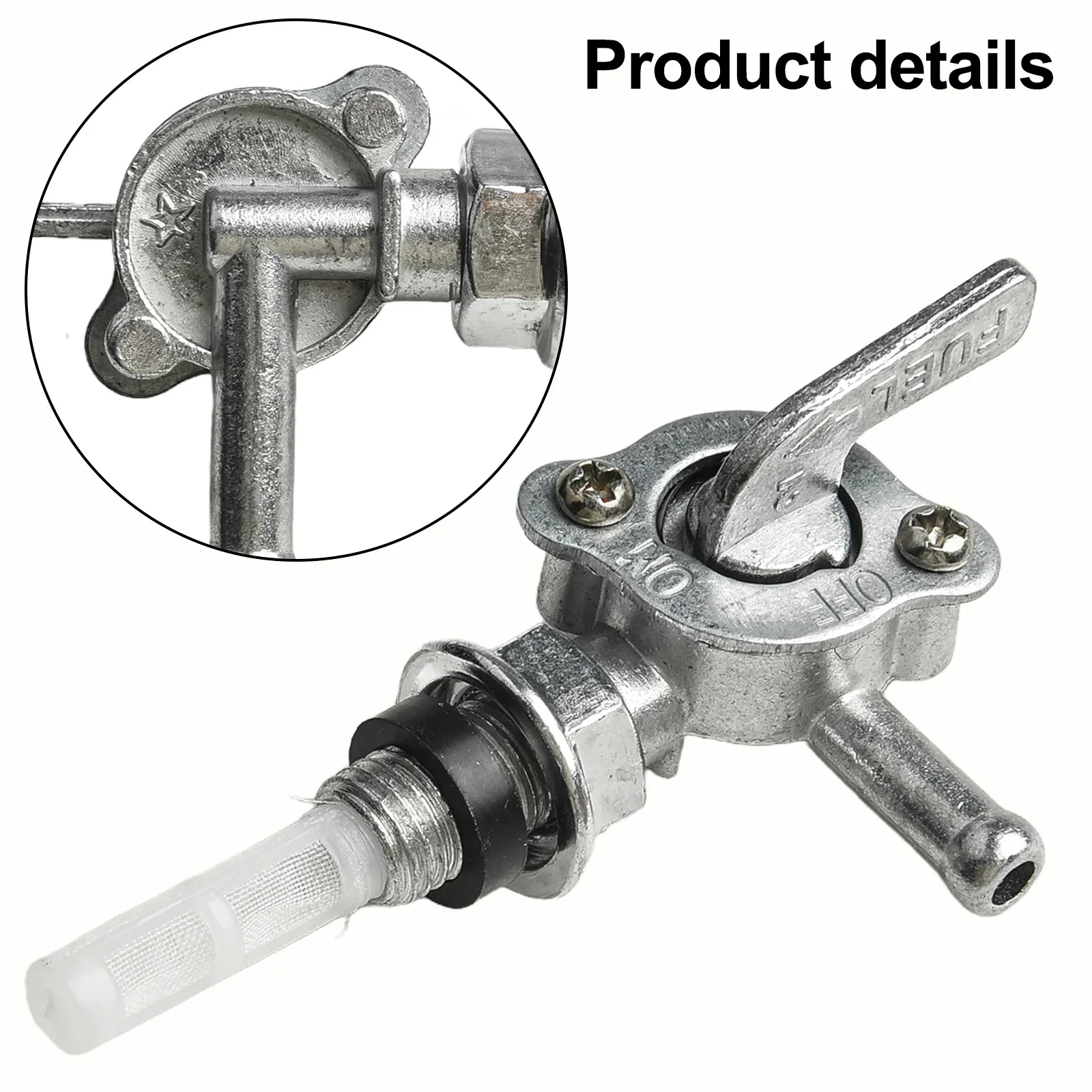 

Fuel Control Valve Fuel Shut Off Valve 1/4in Easy Installation Fuel Control Fuel Valve Gas Engine Tank Brand New