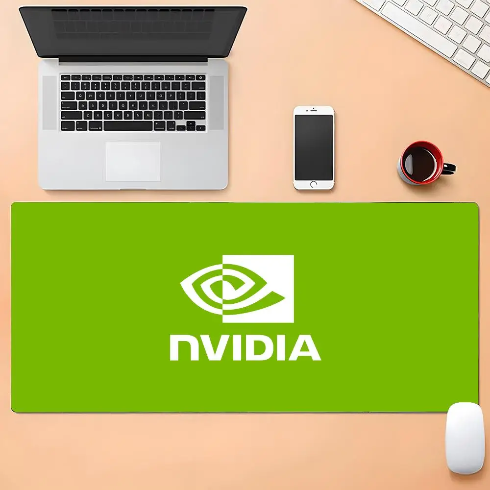N-Nvidia Logo Mouse Pad Multiple Sizes Large Square Computer Office Game Table Mats Rubber Anti-slip Mousepads