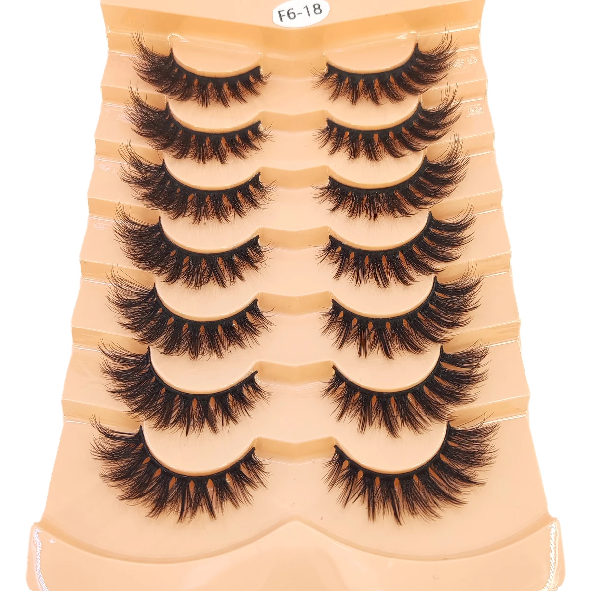 7 pares de cílios postiços de vison artificial 3D com cabelo bagunçado, cílios postiços grossos e longos de vison, cílios de maquiagem