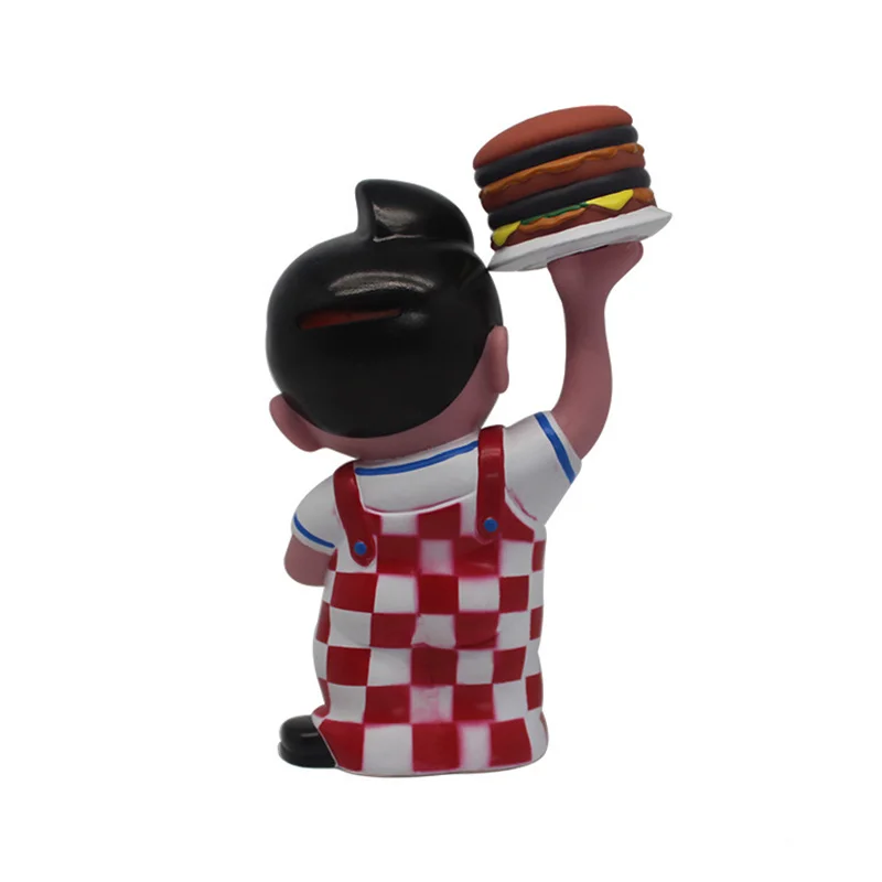 20cm cartoon big Croatia boy eat hamburger Action Figure doll kid PVC coin collection jar toy