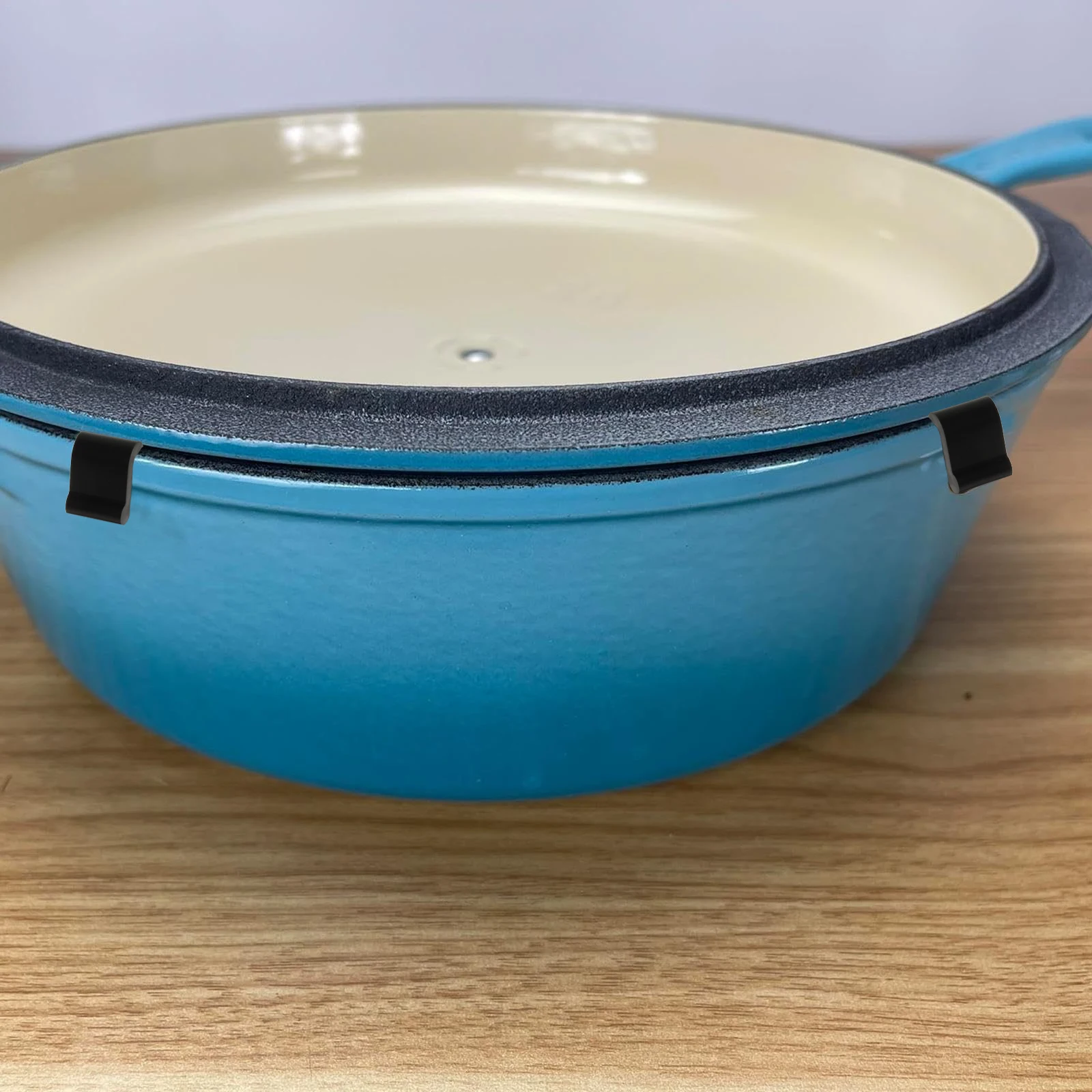 

8pcs Silicone Cookware Protector Storage Bumper Non-Slip Oven Lid Protectors Replacement For Cast Iron Pots Black Heat