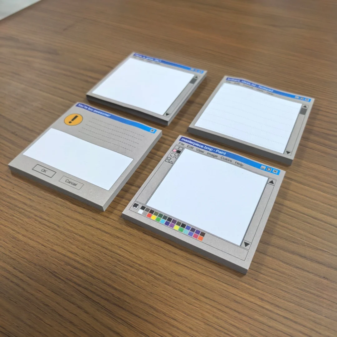 4Pcs Self Adhesive Sticky Notes Square Square Memo Pads Memo Pad Compact Sticky Notes For Daily Reminders Flat Surfaces Computer