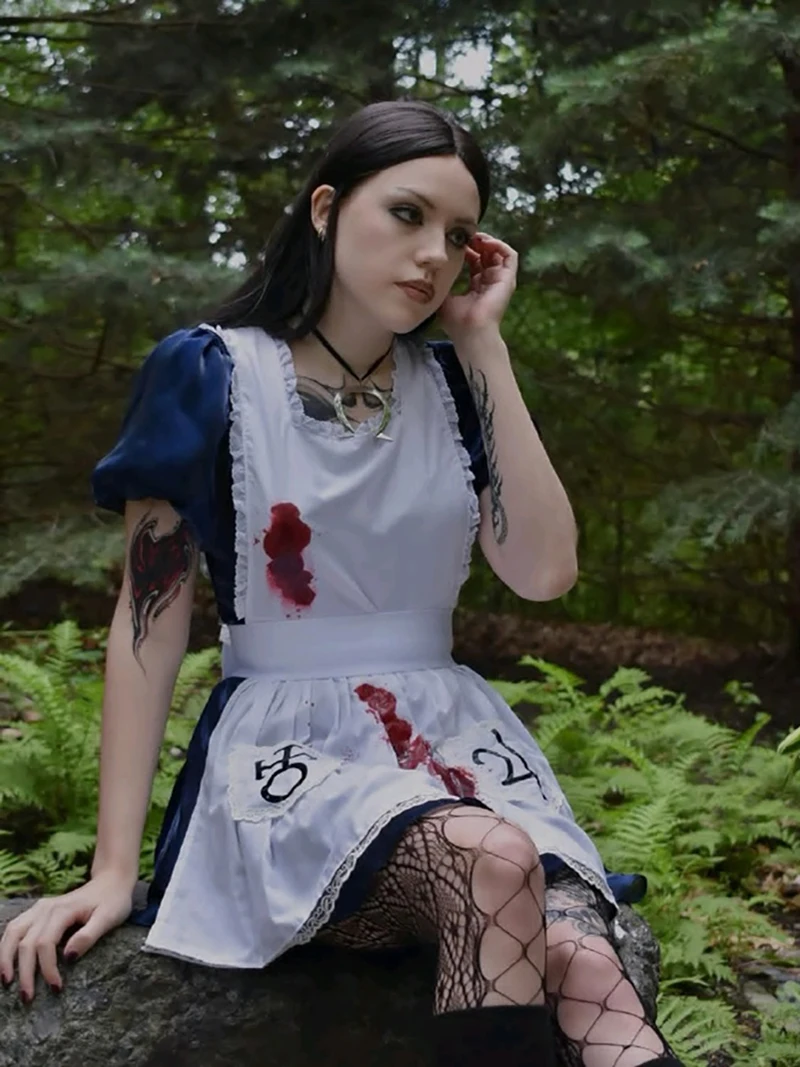 Aliceee Cosplay Costume Game Madness Returns Women Halloween Cute Black Red Role Playing Party Lolita Dress - AliExpress 200000532 Aliceee Cosplay Costume Game Madness Returns Women Halloween Cute Black Red Role Playing Party Lolita Dress - AliExpress 200000532
