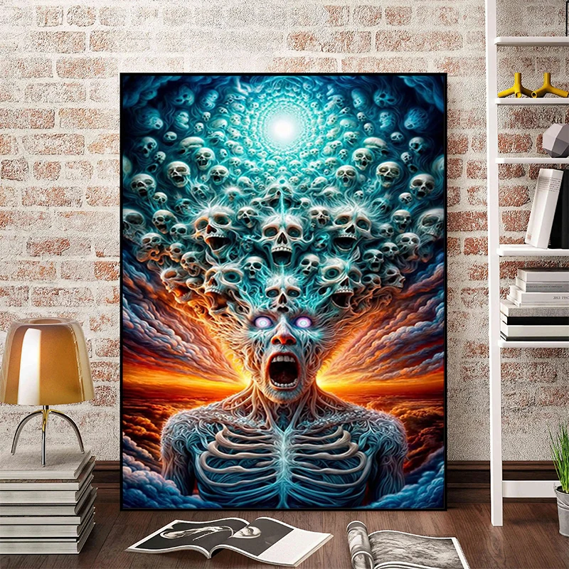

Retro Bohemian Psychedelic 70s Poster Decorative Pictures for Living Room Decor Wall Decoration Painting on Canvas Wall Art Home