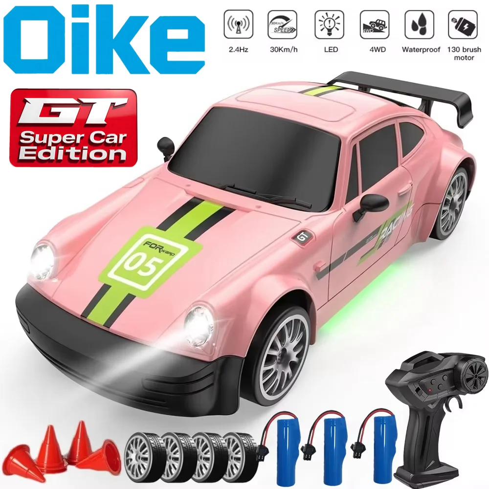 Oike Remote Control Car RC Drift Car 2.4GHz 1:20 4WD 20KM/H High Speed Vehicle with LED Lights Racing Toy for Children Kid Adult