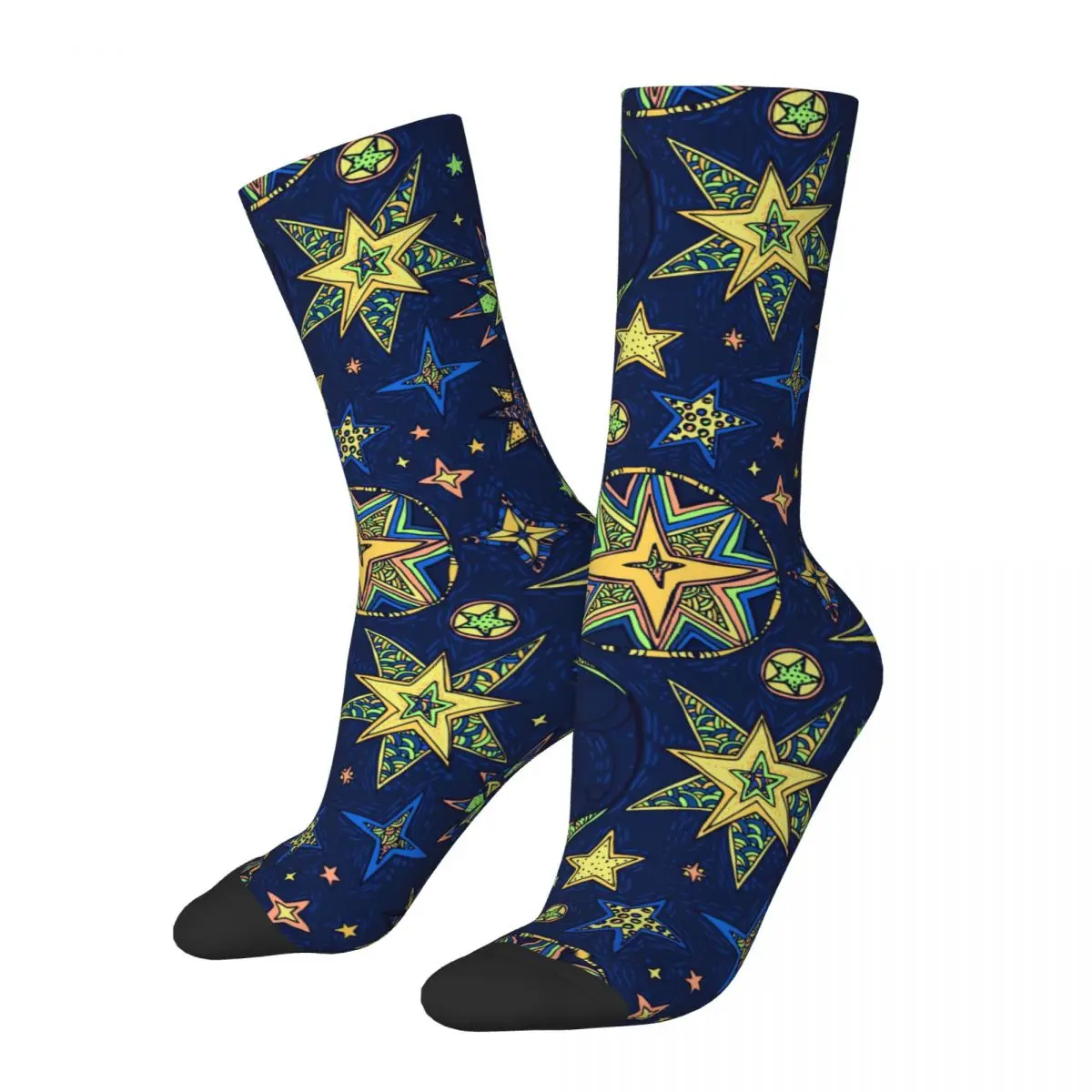 

Happy Retro Fantasy Starry Sky Crazy Men's Socks Unisex Harajuku Seamless Printed Novelty Crew Sock Boys Gift