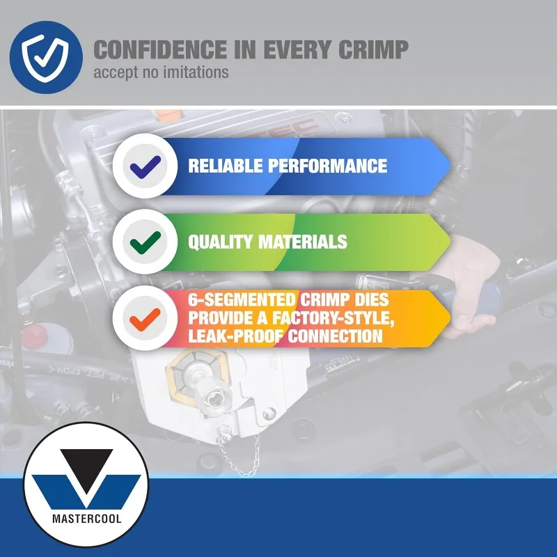 71500-A Hydra-Krimp |   Oryginalna, opatentowana hydrauliczna zaciskarka do węży klimatyzacji |   Zaciski # 6, # 8, # 10, # 12, I Zmniejszone Barierowanie