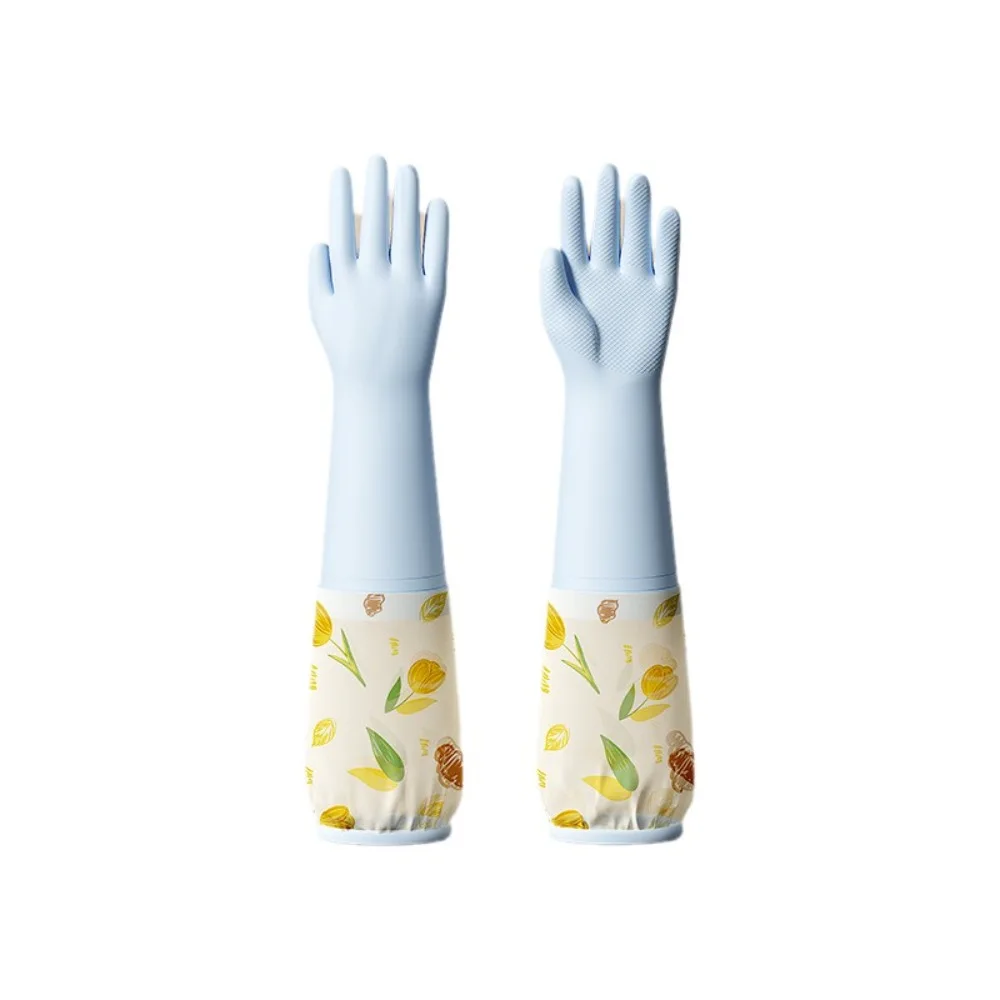 

Thick Velvet Cleaning Gloves Waterproof Wear-Resistant Washing Gloves Reusable Comfortable Dish Washing Gloves Bowl Cleaning