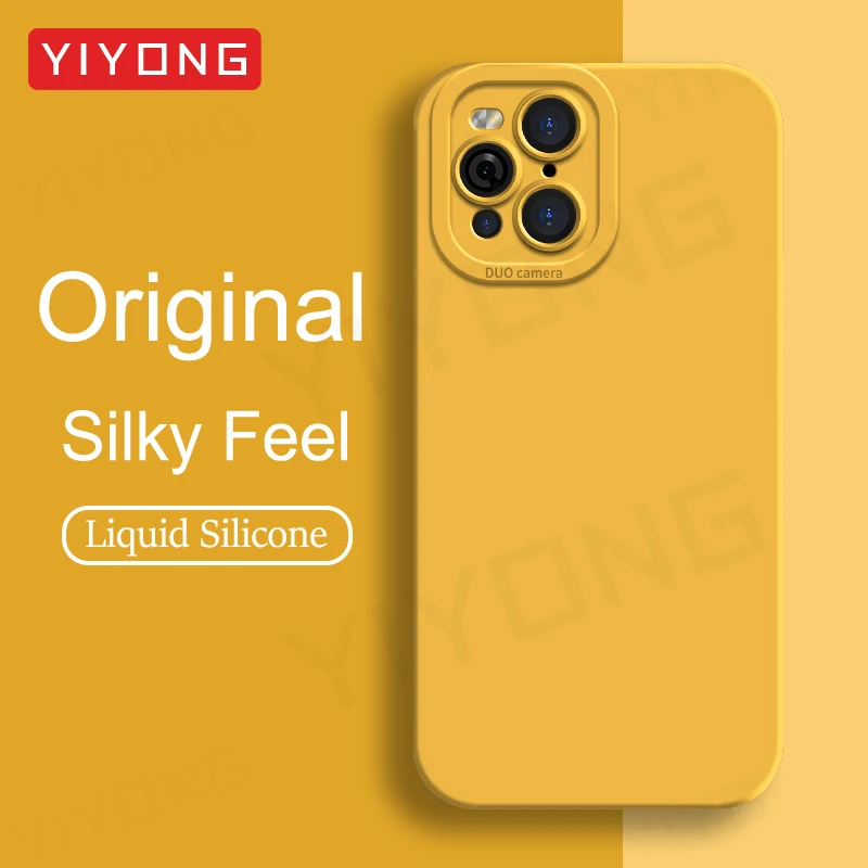 For Find X3 Pro Case YIYONG Silky Soft Liquid Silicone Cover For OPPO Find X3 X5 Pro FindX5 FindX3 Lite Global Phone Cases