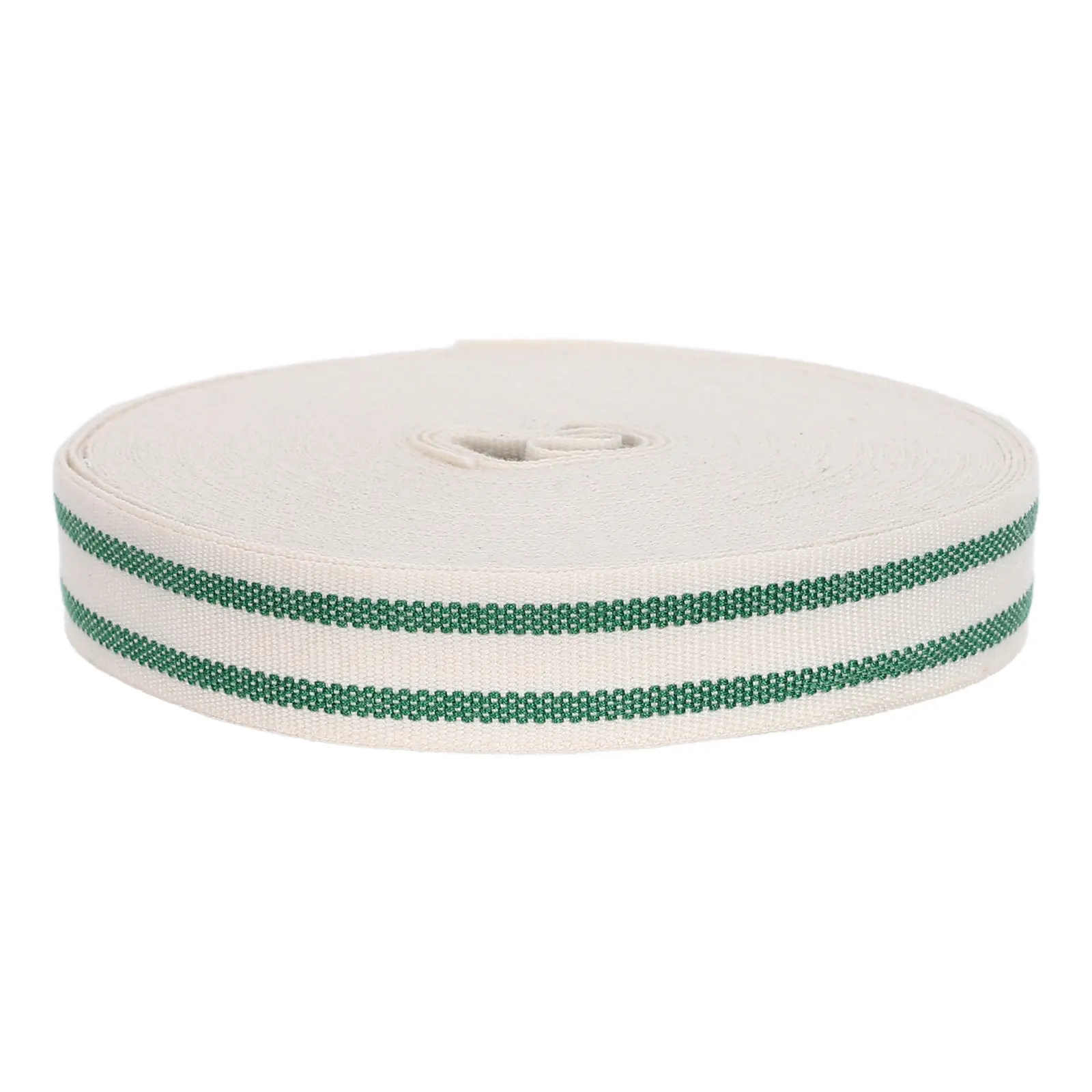 1 Roll Cotton Stripe Ribbon 0.6 Inch Soft Natural Cotton Ribbon for Craft Projects Wedding Decorations Gift Wrapping Florist