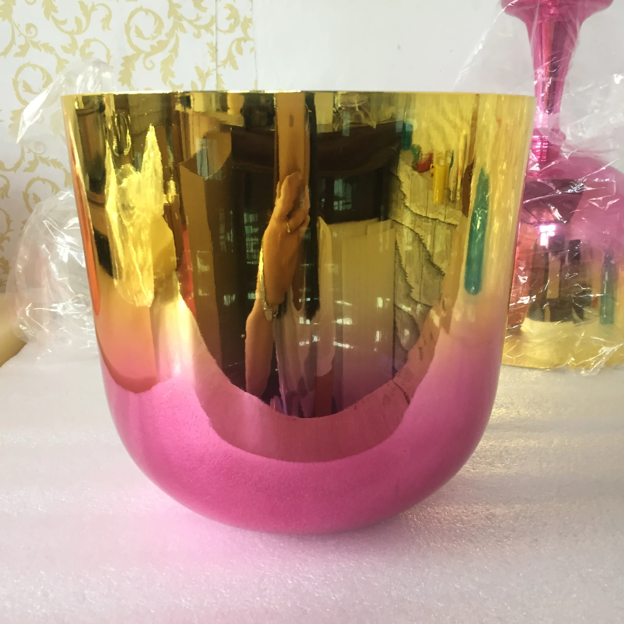 Star Linkup 8.25 Inch Multi-Tone Crystal Sound Bowl 3 Octave 432Hz Ideal C/C# Pitch For Root Chakra And Sacral Energy Balancing Sound Therapy Tool