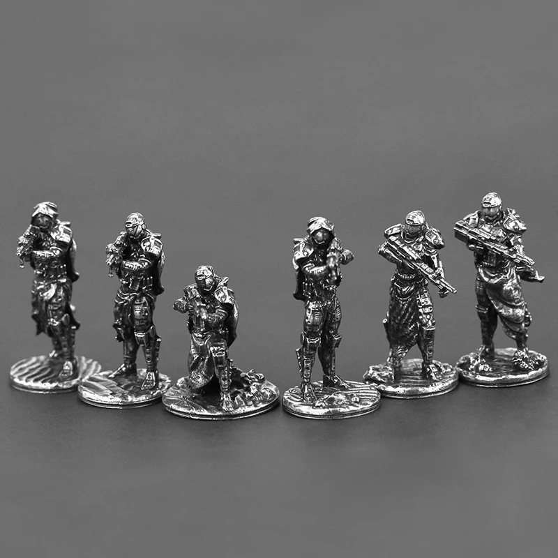 Pièces de jeu de société en métal, chasseurs de l'armée des déchets, soldats, figurines d'action, modèle de bureau, ornement Miniature, accessoires, jouets cadeaux