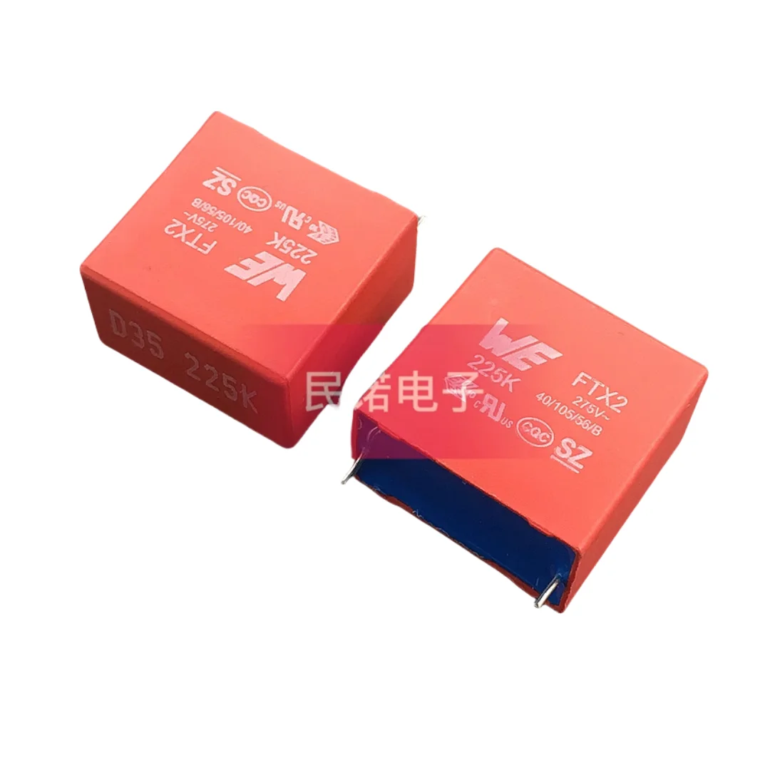 10PCS/Safety Calibration Film Capacitor FTX 2 275V 310VAC 2.2UF 225 2 U2 Pin Distance 22.5mm