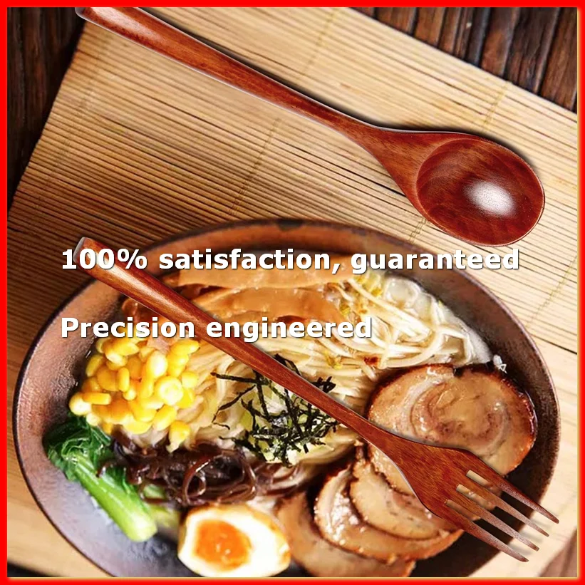 Juego de 16 piezas de cucharas y tenedores de madera, incluye cucharas y tenedores de madera, juego de utensilios de madera japoneses, reutilizables, hechos a mano-A79M