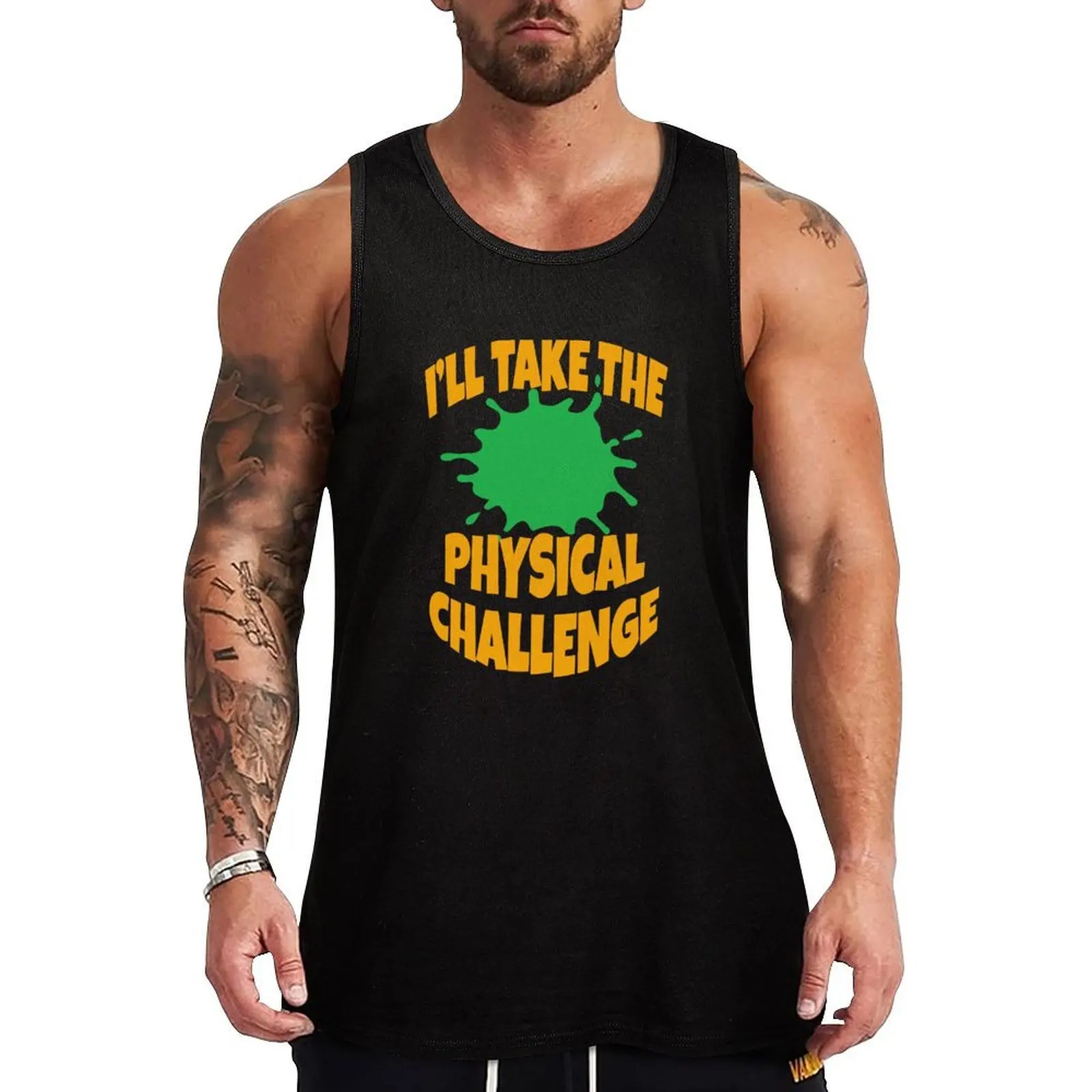 Double Dare - Nickelodeon - ll Take The Physical Challenge Tank Top com estampa casual e sem mangas