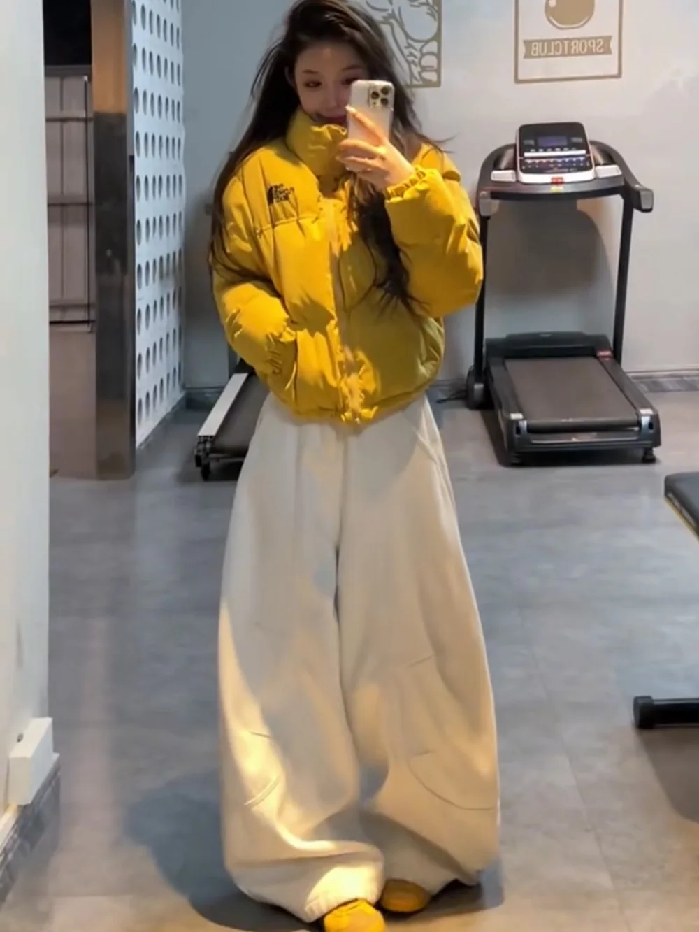 

American Sle High Waist Fce Lined White Knife Jeans Women's Loose Scythe Pants Dra Wide Leg Long Trousers