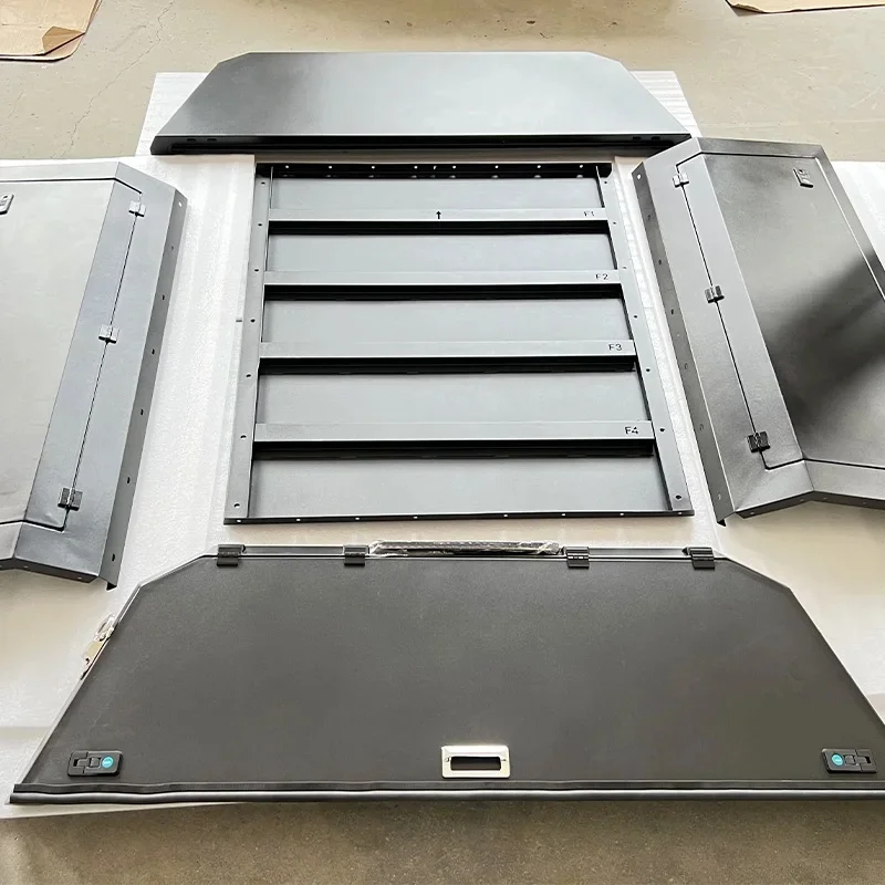 High Quality Manganese Steel Three Split Door Fully Sealed Pickup Truck Canopy Without Glass 5ft Fit L200 2016-2023 Auto Exterio