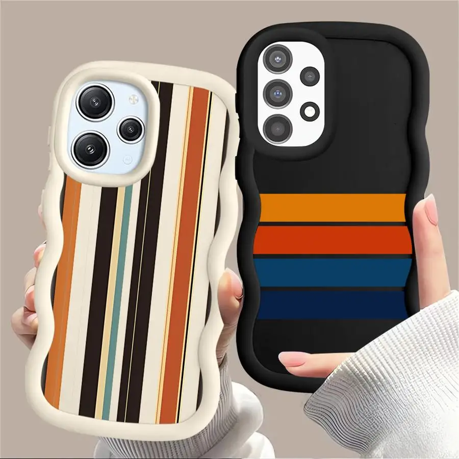 حافظة لهاتف Xiaomi Poco X3 NFC X5 X3 Pro غطاء هاتف ناعم بخطوط ريترو