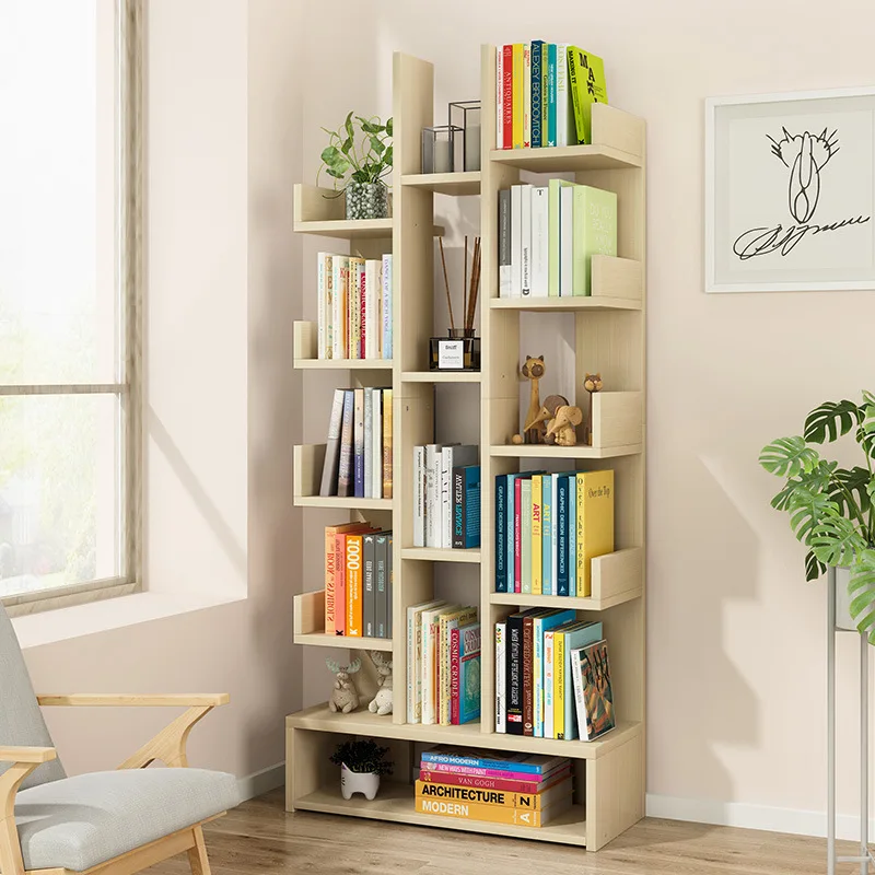 K-STAR Bookshelf Bookcase Simple Living Room Storage Rack Table Student Household Floor Economical Simple