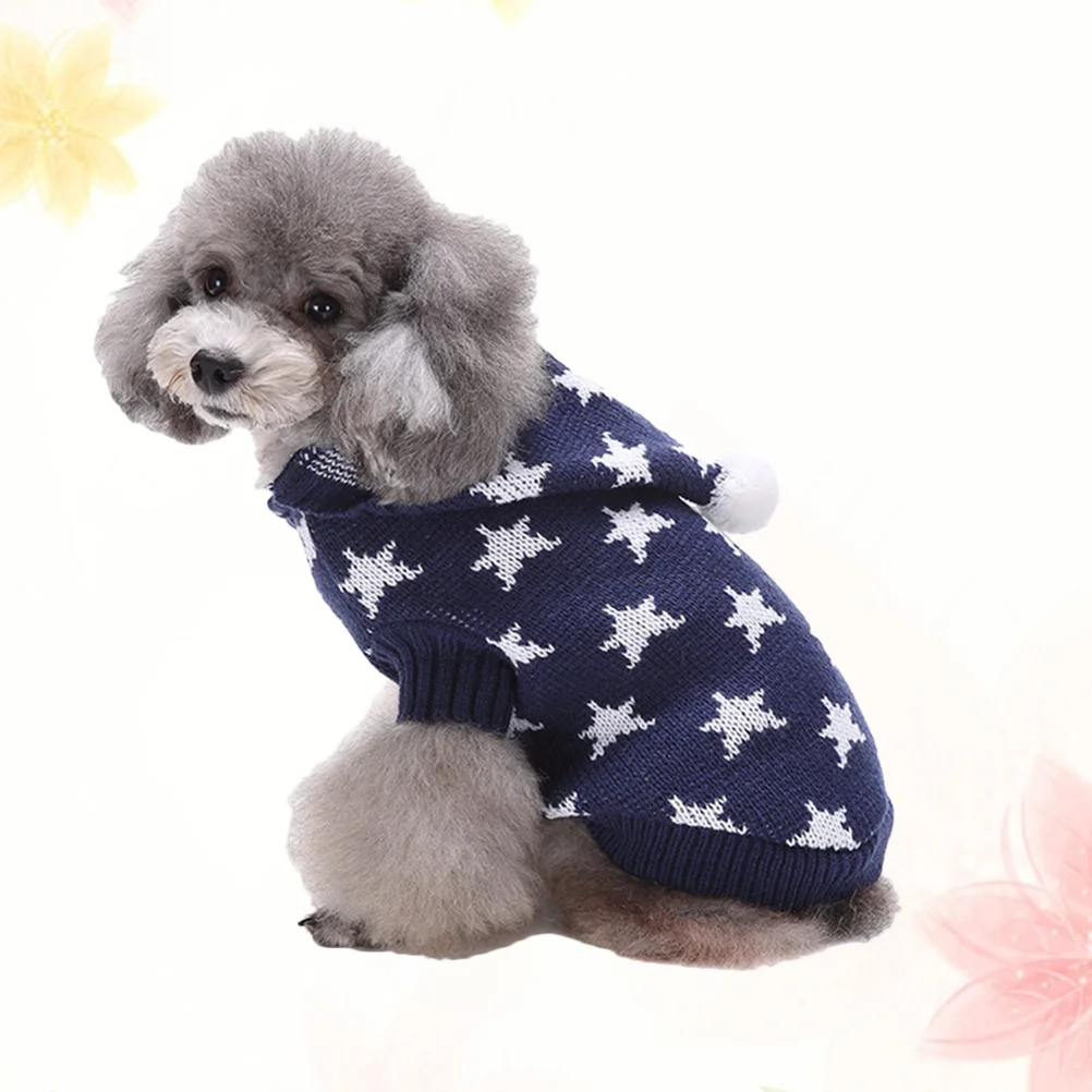 

Christmas Snowflake Pet Sweater Puppy Dog Size Xxl Blue Winter Party Clothes Warm Costume Dog Clothes Pet Party Costume