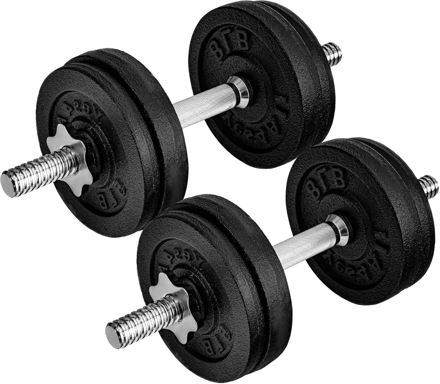 

Old School Adjustable Dumbbell Set with Weight Plates, Star Lock Collars/Connector, 40lbs to 60lbs Adjustable Weight Plates Set