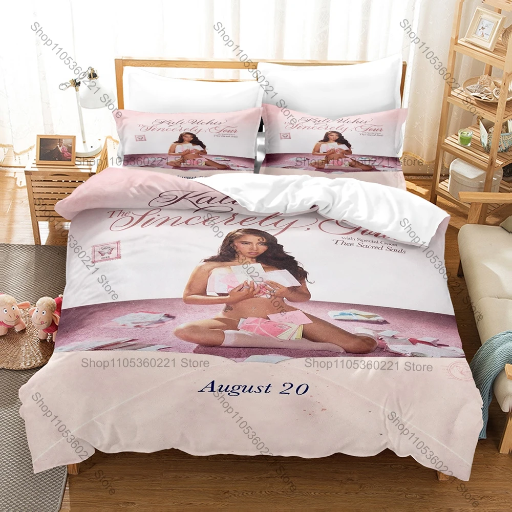Cool Retro Vintage Glam Graphic Kali Uchis Multilingual Alt Soul Latin Pop Star Bedding Set Duvet Cover With 2 Pillowcases Bohem