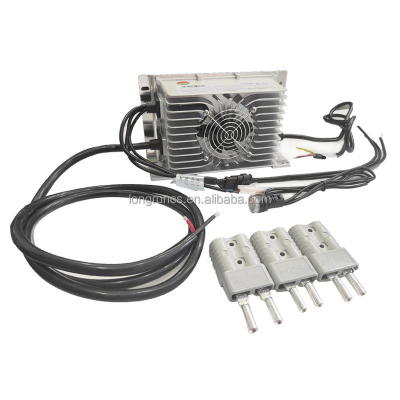 

OBC 2KW Waterproof IP67 24V50A 48V35A 72V25A CAN EU Plug Anderson LiFePO4 Battery Charger Onboard Charger for Electric Boat