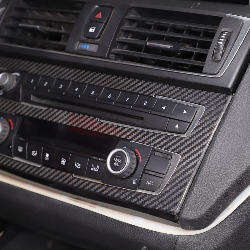 

Suetlcoity для BMW 1 2 серии F20 F21 F22 F23 2017-19, кнопка режима кондиционера из настоящего углеродного волокна, рамка, отделка, автомобильные аксессуары